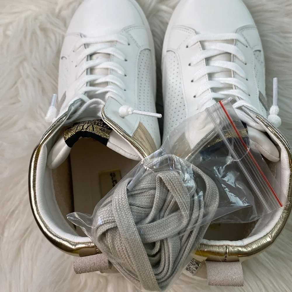 Vintage Havana Val High White/Gold/Silver Glitter High Top Shoes size 8.5 - Picture 6 of 10